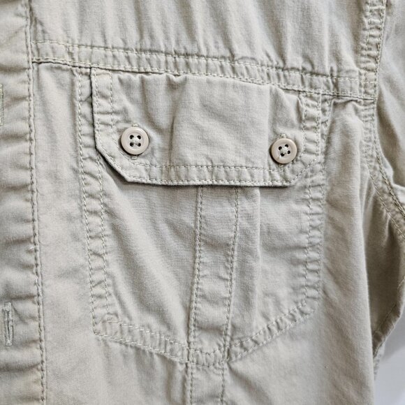 H&M Men's Button Down Khaki Short Sleeve Shirt, Size Small - Picture 4 of 10